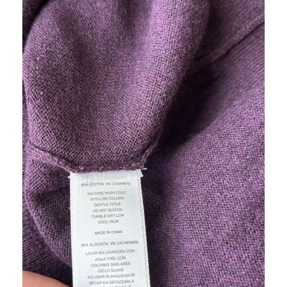Hickey Freeman Mens Purple Cashmere Cotton Blend Sweater Size XL - Picture 4 of 5